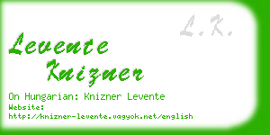 levente knizner business card